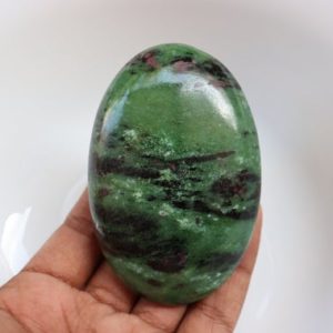 Shop Tumbled Ruby Zoisite Crystals & Pocket Stones! Ruby Zoisite Palm Stone African Stone Palms, Crystal Palms, Ruby Zoisite – Palm Stone / Worry Stone Ruby Zoisite Tumbled Stone Pocket Stone | Natural genuine stones & crystals in various shapes & sizes. Buy raw cut, tumbled, or polished gemstones for making jewelry or crystal healing energy vibration raising reiki stones. #crystals #gemstones #crystalhealing #crystalsandgemstones #energyhealing #affiliate #ad