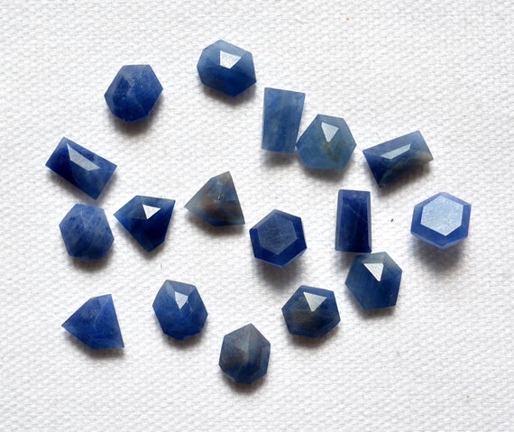 Natural Sapphire Gemstone, Sapphire Faceted Loose Gemstone, Sapphire Fancy Mix Shape Gemstone 8 Pieces Lot, 8mm - 6x9mm#ar1102