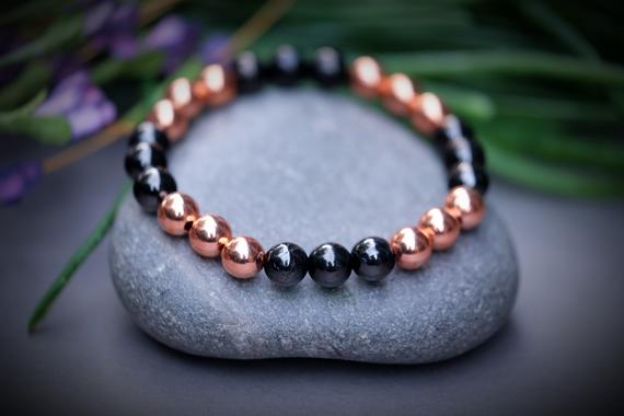 Petrovsky + Copper Bracelet Superior Shungite Magnified Healing Emf 5g Protection Inflammation Arthritis Blood Circulation Health