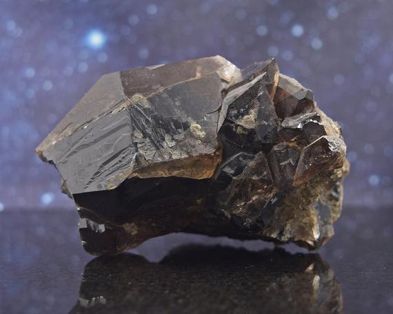 Large Irregular Smoky Quartz Cluster From Switzerland | Alpine Crystal | 3.63" | 581.9 Grams