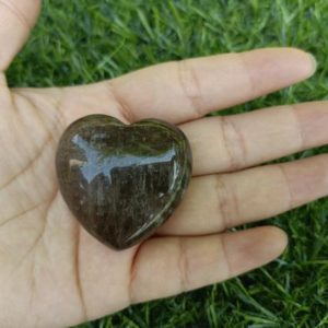 Shop Smoky Quartz Stones & Crystals! Smoky Quartz Heart Puffy Large 40mm (1.5") | Natural genuine stones & crystals in various shapes & sizes. Buy raw cut, tumbled, or polished gemstones for making jewelry or crystal healing energy vibration raising reiki stones. #crystals #gemstones #crystalhealing #crystalsandgemstones #energyhealing #affiliate #ad