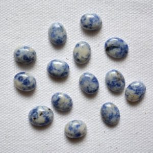 Shop Sodalite Cabochons! Natural Sodalite Cabochons, Polished Stones, Spotted Stone, Blue Loose Gemstone, Oval Shape & Size Cabochon, 10 Pieces Lot, 8x10mm#AR1203 | Natural genuine stones & crystals in various shapes & sizes. Buy raw cut, tumbled, or polished gemstones for making jewelry or crystal healing energy vibration raising reiki stones. #crystals #gemstones #crystalhealing #crystalsandgemstones #energyhealing #affiliate #ad