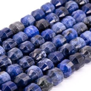 Shop Sodalite Faceted Beads! Genuine Natural Sodalite Loose Beads Faceted Bicone Barrel Drum Shape 10x9mm | Natural genuine faceted Sodalite beads for beading and jewelry making.  #jewelry #beads #beadedjewelry #diyjewelry #jewelrymaking #beadstore #beading #affiliate #ad