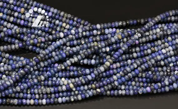 Sodalite Smooth Rondelle Spacer Beads,roundel Bead,abacus Bead,wheel Bead,blue Sodalite,4x6mm 5x8mm 6x10mm For Choice,15" Full Strand