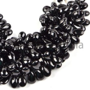 Shop Spinel Bead Shapes! Black Spinel Pear Shape Beads, 7.5X11.5-8.5X13.5 Mm Spinel Smooth Beads, Black Spinel Plain Beads, Black Spinel Pear, Black Spinel Beads | Natural genuine other-shape Spinel beads for beading and jewelry making.  #jewelry #beads #beadedjewelry #diyjewelry #jewelrymaking #beadstore #beading #affiliate #ad