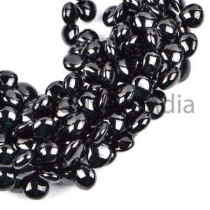 10-11.5 Mm Black Spinel Plain Heart Beads, Spinel Heart Beads,Natural Black Spinel Beads, Spinel Plain Side Drill Beads, Spinel Smooth Beads | Natural genuine other-shape Gemstone beads for beading and jewelry making.  #jewelry #beads #beadedjewelry #diyjewelry #jewelrymaking #beadstore #beading #affiliate #ad