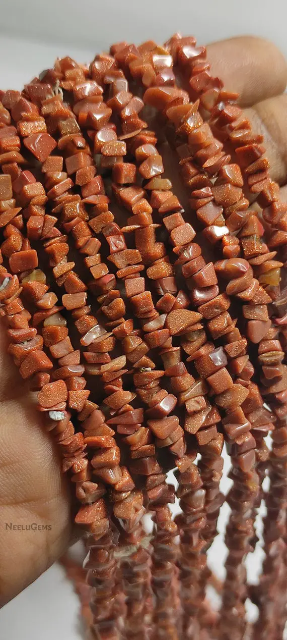 Natural Golden Sunstone Raw Uncut Chips Gemstone Beads Strand,sunstone Raw Rough Uncut Beads,34" Sunstone Chip Beads For Handmade Jewelry