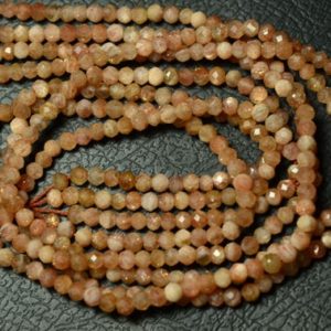 Shop Sunstone Faceted Beads! 12.5 Inch Strand Natural Sunstone Rondelles 3mm to 4mm Faceted Rondelle Gemstone Beads Rare Sunstone Beads Semi Precious Stone No4560 | Natural genuine faceted Sunstone beads for beading and jewelry making.  #jewelry #beads #beadedjewelry #diyjewelry #jewelrymaking #beadstore #beading #affiliate #ad