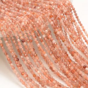Shop Sunstone Faceted Beads! 3MM Sunstone Gemstone Micro Faceted Round Grade Aa Beads 15.5inch BULK LOT 1,6,12,24 and 48 (80010174-A194) | Natural genuine faceted Sunstone beads for beading and jewelry making.  #jewelry #beads #beadedjewelry #diyjewelry #jewelrymaking #beadstore #beading #affiliate #ad