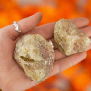Shop Raw & Rough Sunstone Stones! Large Raw Sunstone Rough Crystal | Natural genuine stones & crystals in various shapes & sizes. Buy raw cut, tumbled, or polished gemstones for making jewelry or crystal healing energy vibration raising reiki stones. #crystals #gemstones #crystalhealing #crystalsandgemstones #energyhealing #affiliate #ad