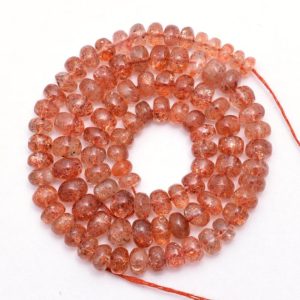 Shop Sunstone Rondelle Beads! AAA+ Sunstone Gemstone 5mm-6mm Rondelle Smooth Beads | 15inch Strand | Natural Sunstone Fire Semi Precious Gemstone Rondelle Loose Beads | Natural genuine rondelle Sunstone beads for beading and jewelry making.  #jewelry #beads #beadedjewelry #diyjewelry #jewelrymaking #beadstore #beading #affiliate #ad
