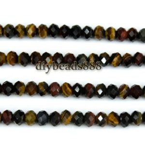 Shop Tiger Eye Faceted Beads! Mixcolor Tiger Eye,15 inch full strand natural Mixcolor Tiger Eye faceted rondelle bead,abacus beads,space bead,Multicolor Tiger Eye,5-6x8mm | Natural genuine faceted Tiger Eye beads for beading and jewelry making.  #jewelry #beads #beadedjewelry #diyjewelry #jewelrymaking #beadstore #beading #affiliate #ad