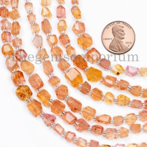 Shop Topaz Beads! Imperial Topaz Faceted 4×5-6x9mm Nuggets Beads, Imperial Topaz Nuggets, Imperial Topaz Faceted Beads, Fancy Nugget Beads, Jewelry Making | Natural genuine beads Topaz beads for beading and jewelry making.  #jewelry #beads #beadedjewelry #diyjewelry #jewelrymaking #beadstore #beading #affiliate #ad