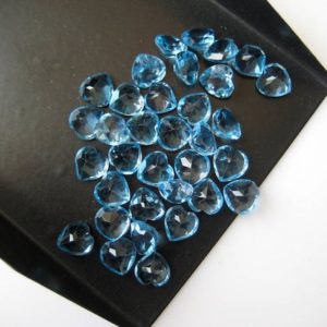 Shop Topaz Faceted Beads! 10 Pieces 6x6mm Natural Swiss Blue Topaz Heart Shaped Faceted Loose Gemstones For Jewelry BB314 | Natural genuine faceted Topaz beads for beading and jewelry making.  #jewelry #beads #beadedjewelry #diyjewelry #jewelrymaking #beadstore #beading #affiliate #ad