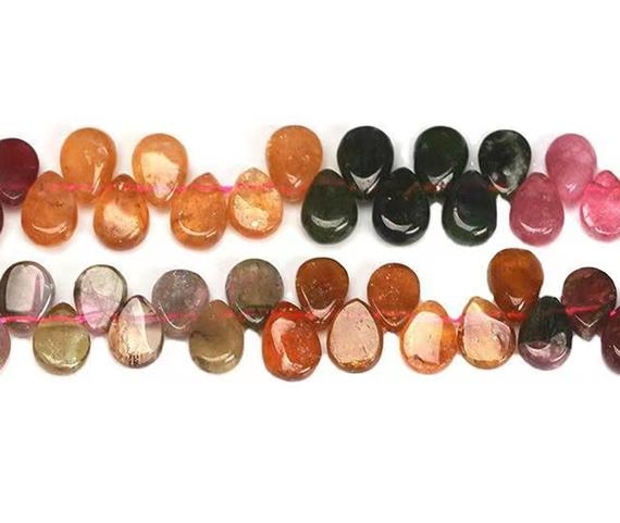 Natural Tourmaline Teardrop Shape Beads,natural Tourmaline Beads,15 Inches One Starand