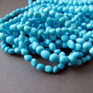 Shop Turquoise Beads! American Turquoise Organic Nuggets • TINY 3-4mm • Smooth • Genuine from Arizona Mines • Bright Blue Natural Colour | Natural genuine beads Turquoise beads for beading and jewelry making.  #jewelry #beads #beadedjewelry #diyjewelry #jewelrymaking #beadstore #beading #affiliate #ad