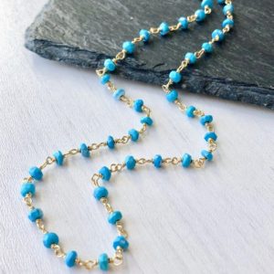 Shop Turquoise Necklaces! Turquoise Necklace, December Birthstone, Blue Turquoise Chocker Necklace Beaded in Gold or Silver, Dainty Layering Jewelry Gift for women | Natural genuine Turquoise necklaces. Buy crystal jewelry, handmade handcrafted artisan jewelry for women.  Unique handmade gift ideas. #jewelry #beadednecklaces #beadedjewelry #gift #shopping #handmadejewelry #fashion #style #product #necklaces #affiliate #ad