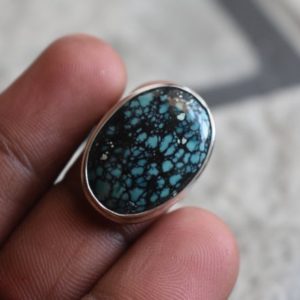 Shop Turquoise Rings! 925 silver natural turquoise ring-tibetan turquoise ring-natural tibetan turquoise ring-gemstone ring-oval shape turquoise ring | Natural genuine Turquoise rings, simple unique handcrafted gemstone rings. #rings #jewelry #shopping #gift #handmade #fashion #style #affiliate #ad