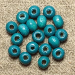 Shop Turquoise Rondelle Beads! 40pc – blue green Turquoise 4558550001252 6x4mm Rondelle wood beads | Natural genuine rondelle Turquoise beads for beading and jewelry making.  #jewelry #beads #beadedjewelry #diyjewelry #jewelrymaking #beadstore #beading #affiliate #ad