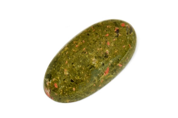 Unakite Oval Cabochon Stone (31mm X 16mm X 7mm) - Gemstone Crystal - Natural Loose Unakite