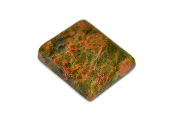 Unakite Rectangle Cabochon Stone (19mm X 16mm X 7mm) - Natural Gemstone Crystal - Loose Unakite Cab