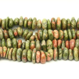 Shop Unakite Chip & Nugget Beads! Thread 39cm 95pc approx – Stone Beads – Unakite Chips Palets Washers 8-15mm | Natural genuine chip Unakite beads for beading and jewelry making.  #jewelry #beads #beadedjewelry #diyjewelry #jewelrymaking #beadstore #beading #affiliate #ad