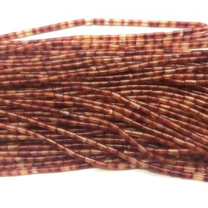 Natural Flower Red Agate 2x4mm Column Genuine Loose Tube Beads 15 inch Jewelry Supply Bracelet Necklace Material Support Wholesale | Natural genuine other-shape Gemstone beads for beading and jewelry making.  #jewelry #beads #beadedjewelry #diyjewelry #jewelrymaking #beadstore #beading #affiliate #ad