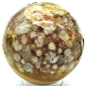 Shop Agate Shapes! Flower Agate Sphere 3.3" in diameter and weighs 1.65 pounds | Natural genuine stones & crystals in various shapes & sizes. Buy raw cut, tumbled, or polished gemstones for making jewelry or crystal healing energy vibration raising reiki stones. #crystals #gemstones #crystalhealing #crystalsandgemstones #energyhealing #affiliate #ad