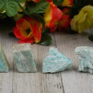Small Raw Amazonite Rough Stone | Natural genuine stones & crystals in various shapes & sizes. Buy raw cut, tumbled, or polished gemstones for making jewelry or crystal healing energy vibration raising reiki stones. #crystals #gemstones #crystalhealing #crystalsandgemstones #energyhealing #affiliate #ad