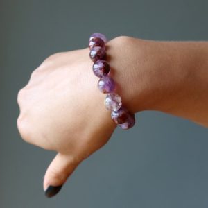 Shop Amethyst Bracelets! Fire Amethyst Bracelet, Red Gold Goethite, Rare Crystal Healing Gemstones | Natural genuine Amethyst bracelets. Buy crystal jewelry, handmade handcrafted artisan jewelry for women.  Unique handmade gift ideas. #jewelry #beadedbracelets #beadedjewelry #gift #shopping #handmadejewelry #fashion #style #product #bracelets #affiliate #ad