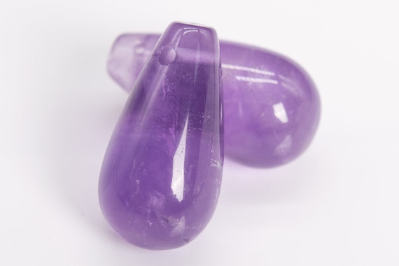 2 Pcs 18x15x10mm Purple Amethyst Beads Healing Teardrop Grade Aa Genuine Natural Beads Bulk Lot Options (111142-3325)