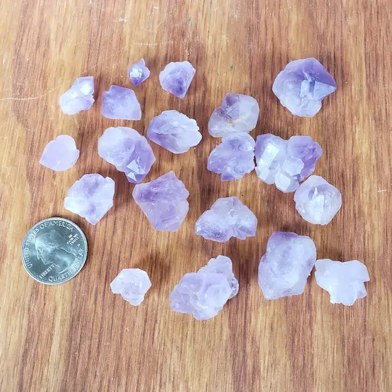 Lavender Amethyst Cluster Lot, Low Grade Raw Amethyst Points, Choose Quantity, Perfect For Decor, Art Projects, Orgonites, Or Crafts