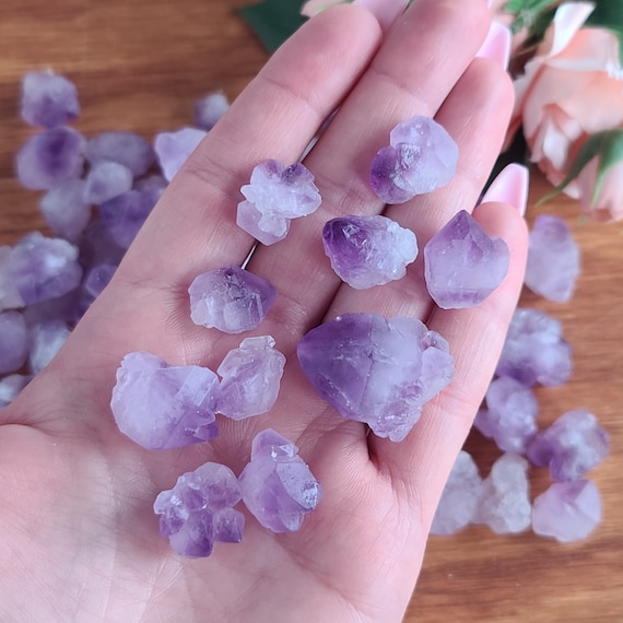 Small Amethyst Cluster Lot, 0.25" - 1.25" Raw Amethyst Points, Choose Quantity, Perfect For Wire Wrapping, Jewelry Making Or Crystal Grids