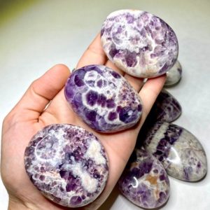 Shop Palm Stones! Amethyst Palm Stone | Natural genuine stones & crystals in various shapes & sizes. Buy raw cut, tumbled, or polished gemstones for making jewelry or crystal healing energy vibration raising reiki stones. #crystals #gemstones #crystalhealing #crystalsandgemstones #energyhealing #affiliate #ad
