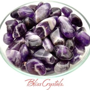 Shop Tumbled Amethyst Crystals & Pocket Stones! 2 Banded AMETHYST Tumbled Stone for Meditation #BA60 | Natural genuine stones & crystals in various shapes & sizes. Buy raw cut, tumbled, or polished gemstones for making jewelry or crystal healing energy vibration raising reiki stones. #crystals #gemstones #crystalhealing #crystalsandgemstones #energyhealing #affiliate #ad