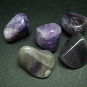 Shop Tumbled Amethyst Crystals & Pocket Stones! Lot of 5 natural large purple Amethyst tumbled stones from Brazil | Natural genuine stones & crystals in various shapes & sizes. Buy raw cut, tumbled, or polished gemstones for making jewelry or crystal healing energy vibration raising reiki stones. #crystals #gemstones #crystalhealing #crystalsandgemstones #energyhealing #affiliate #ad