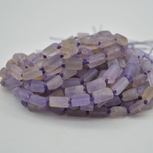 Shop Ametrine Bead Shapes! High Quality Grade A Natural Ametrine Semi-precious Gemstone FROSTED MATT Tube Beads – 10mm – approx 15.5" strand | Natural genuine other-shape Ametrine beads for beading and jewelry making.  #jewelry #beads #beadedjewelry #diyjewelry #jewelrymaking #beadstore #beading #affiliate #ad