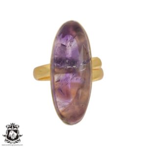 Shop Ametrine Rings! Size 9.5 – Size 11 Adjustable Ametrine 24K Gold Plated Ring GPR438 | Natural genuine Ametrine rings, simple unique handcrafted gemstone rings. #rings #jewelry #shopping #gift #handmade #fashion #style #affiliate #ad