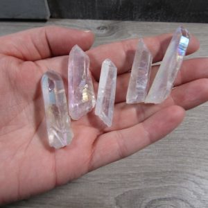 Angel Aura Quartz 1 inch + Warrior Point U50 | Natural genuine stones & crystals in various shapes & sizes. Buy raw cut, tumbled, or polished gemstones for making jewelry or crystal healing energy vibration raising reiki stones. #crystals #gemstones #crystalhealing #crystalsandgemstones #energyhealing #affiliate #ad