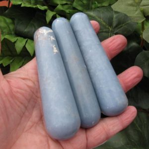 Angelite Wand – Massage Wand – Angelite Crystal – Angel Stone – Natural Angelite – Reiki Wand – Metaphysical Stone – Angel Communication | Natural genuine stones & crystals in various shapes & sizes. Buy raw cut, tumbled, or polished gemstones for making jewelry or crystal healing energy vibration raising reiki stones. #crystals #gemstones #crystalhealing #crystalsandgemstones #energyhealing #affiliate #ad