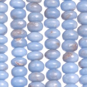 Genuine Natural Angelite Gemstone Beads 8x5MM Blue Rondelle A Quality Loose Beads (108666) | Natural genuine beads Array beads for beading and jewelry making.  #jewelry #beads #beadedjewelry #diyjewelry #jewelrymaking #beadstore #beading #affiliate #ad