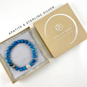Shop Apatite Bracelets! Apatite, blue apatite bracelet with sterling silver | Natural genuine Apatite bracelets. Buy crystal jewelry, handmade handcrafted artisan jewelry for women.  Unique handmade gift ideas. #jewelry #beadedbracelets #beadedjewelry #gift #shopping #handmadejewelry #fashion #style #product #bracelets #affiliate #ad