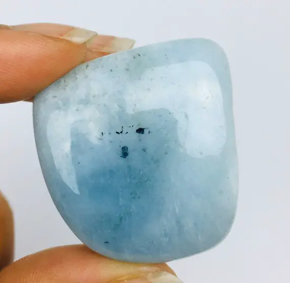 Large Aquamarine Crystal (51.9g) Jumbo Aquamarine Stone, Blue Aquamarine, Tumbled Aquamarine, Natural Gemstone Crystal Polished