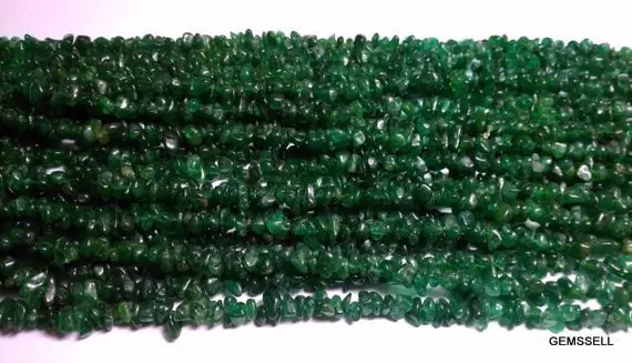 3mm To 5mm Emerald Green Aventurine Uncut Chips Beads Strand, 32 Inch Green Aventurine Uncut Beads Strand  Aventurine Beads Uncut Strand