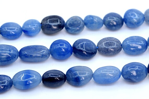 6-8mm Blue Aventurine Beads Pebble Nugget Grade Aaa Natural Gemstone Beads 15.5"/7.5" Bulk Lot Options (108461)