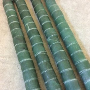 Shop Aventurine Bead Shapes! 12mm x 9mm Natural Dark Aventurine Matte Thick Heishi Shaped Beads with 1mm Holes – 15.5" Strand (Approx. 44 Beads) – See Listing Notes! | Natural genuine other-shape Aventurine beads for beading and jewelry making.  #jewelry #beads #beadedjewelry #diyjewelry #jewelrymaking #beadstore #beading #affiliate #ad