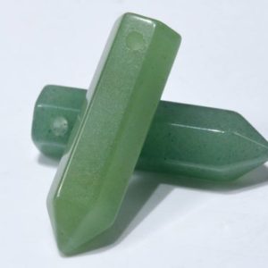 2 Pcs 30x8MM Parsley Bunch Aventurine Beads Healing Hexagonal Pointed AAA Genuine Natural Loose Beads BULK LOT 2,4,6,12,50 (103263-719) | Natural genuine other-shape Aventurine beads for beading and jewelry making.  #jewelry #beads #beadedjewelry #diyjewelry #jewelrymaking #beadstore #beading #affiliate #ad