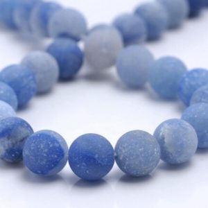 Shop Aventurine Round Beads! 4mm Matte Blue Aventurine Gemstone Blue Round Loose Beads 15 inch Full Strand (80002218-M2) | Natural genuine round Aventurine beads for beading and jewelry making.  #jewelry #beads #beadedjewelry #diyjewelry #jewelrymaking #beadstore #beading #affiliate #ad