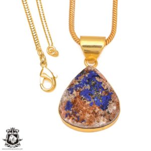 Shop Azurite Pendants! Azurite Malachite Druzy Energy Healing Necklace • Meditation Crystal Necklace • 24K Gold  Minimalist Necklace  GPH377 | Natural genuine Azurite pendants. Buy crystal jewelry, handmade handcrafted artisan jewelry for women.  Unique handmade gift ideas. #jewelry #beadedpendants #beadedjewelry #gift #shopping #handmadejewelry #fashion #style #product #pendants #affiliate #ad