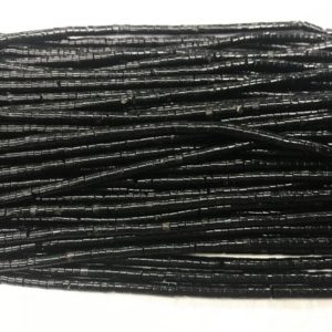 Shop Black Tourmaline Beads! Genuine Black Tourmaline 2x4mm Heishi Natural Gemstone Loose Beads 15 inch Jewelry Supply Bracelet Necklace Material Support Wholesale | Natural genuine beads Black Tourmaline beads for beading and jewelry making.  #jewelry #beads #beadedjewelry #diyjewelry #jewelrymaking #beadstore #beading #affiliate #ad